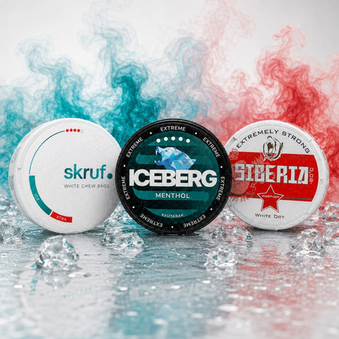 Frost Mix Bundle – Skruf Xtra, Iceberg Menthol & Siberia Red (je 10 Dosen)
