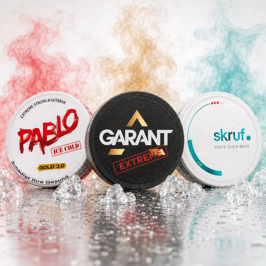 Chewing Tobacco Mix Bundle – Pablo Gold, Garant Extreme & Skruf Xtra (10 cans each)